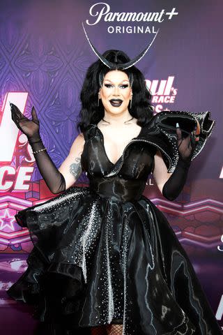 <p>Santiago Felipe/Getty </p> Jimbo at the RuPaul's Drag Race All Stars" season 8 New York premiere