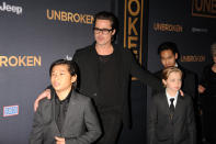 <p>En plus des 3 enfants qu'il a eu avec Angelina Jolie, Brad Pitt a également adopté les 3 enfants adoptifs de cette dernière : Maddox, Pax Thien et Zahara Marley. Copyright : Getty Images </p>