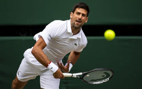 Novak Djokovic in action - Credit: Getty images