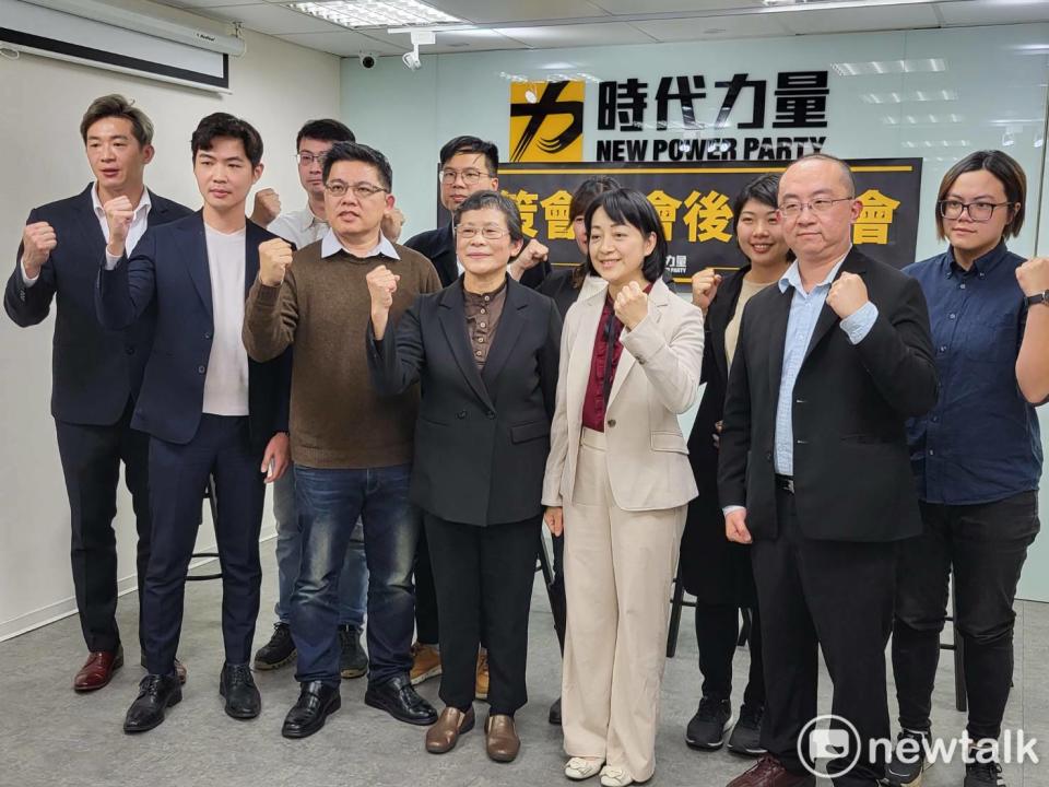 時力決策委員選出新任黨主席王婉諭。   圖:陳佩君/攝