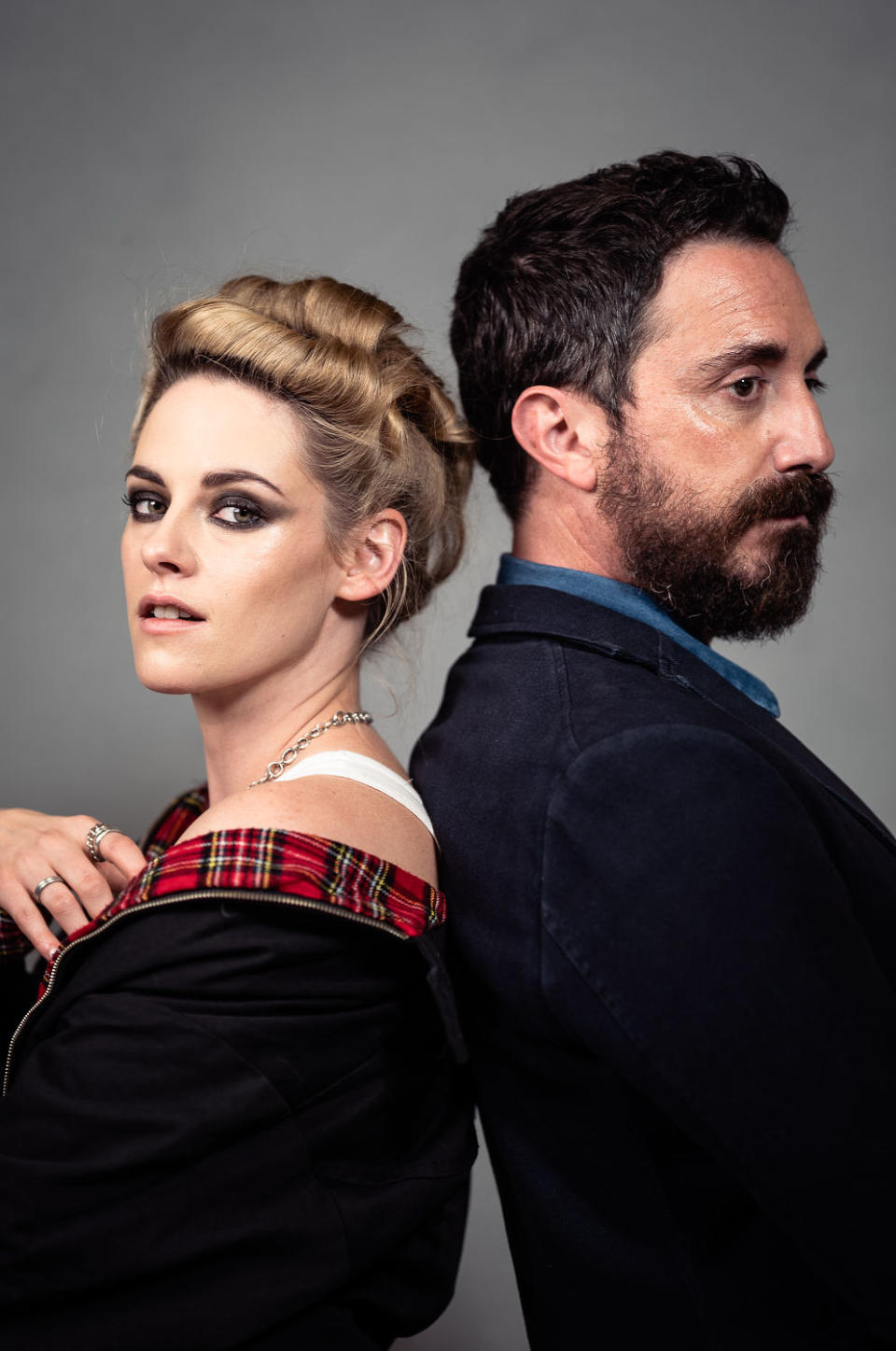 Kristen Stewart and Pablo Larrain shot exclusively for Deadline. - Credit: Mark Mann/Deadline