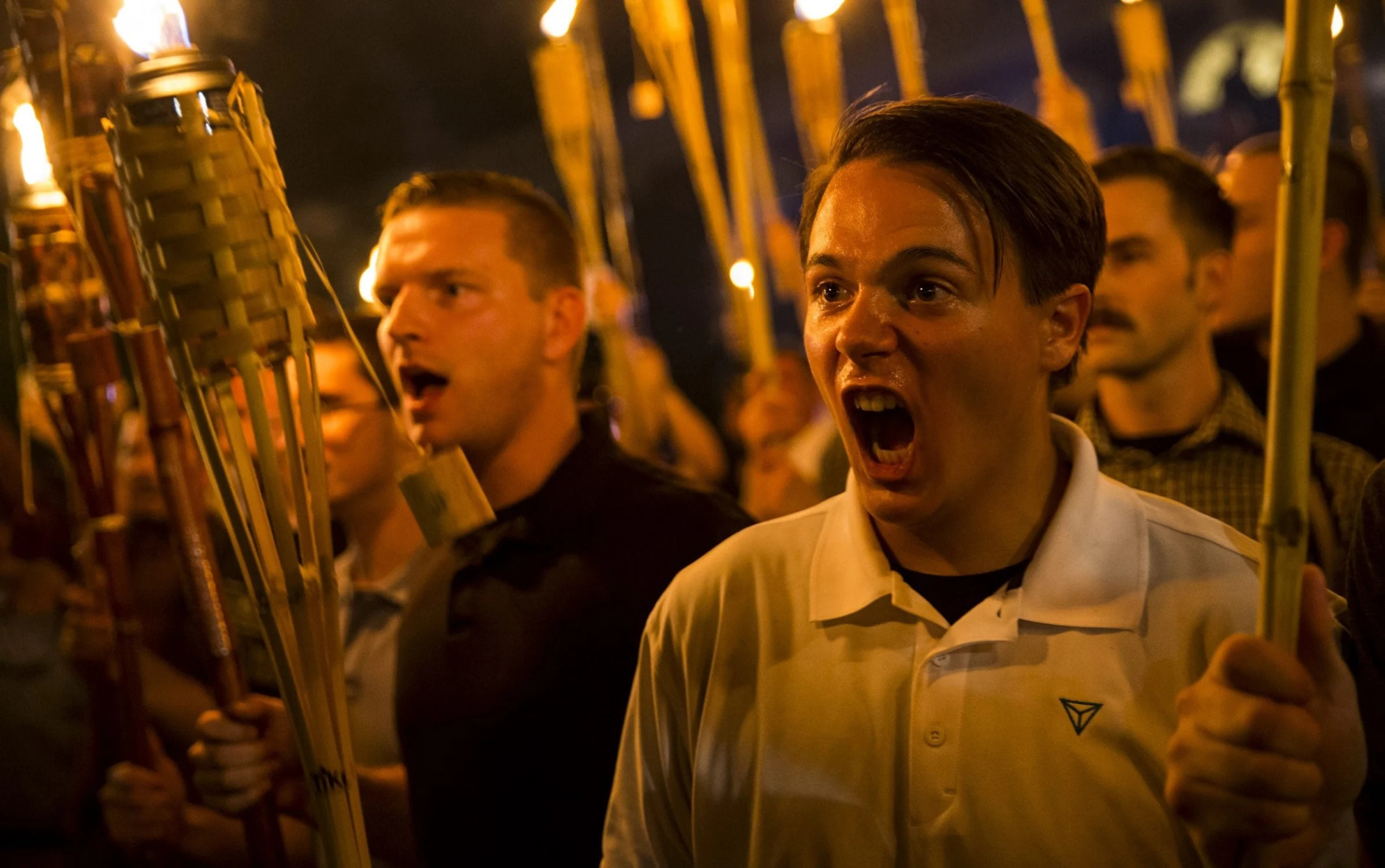 Far-right protestors at the Unite the Right rally