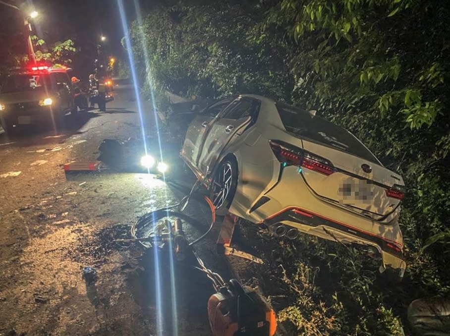 今日新竹縣竹東鎮發生一起死亡車禍。（圖／消防局提供）