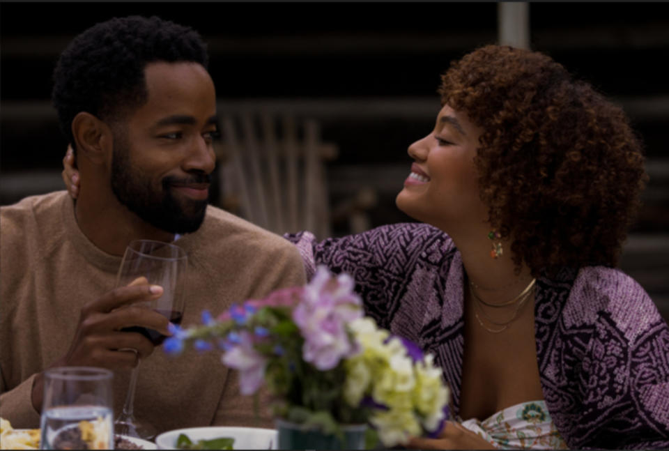 Jay Ellis and Kiersey Clemons in 'Somebody I Used to Know' (Prime Video)