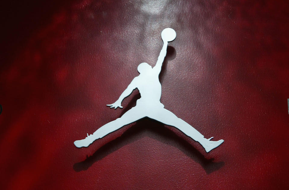 DENVER - FEBRUARY 18:  The Air Jordan logo at the Air Jordan XX Launch Party at Rise Nightclub on February 18, 2005 in Denver, Colorado. (Photo by Christian Petersen/Getty Images)