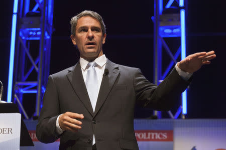 FILE PHOTO - Former Virginia Attorney General Ken Cuccinelli speaks at the Family Leadership Summit in Ames, Iowa August 9, 2014. REUTERS/Brian Frank?