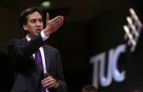 Britain's opposition Labour leader Ed Miliband addresses the Trades Union Congress (TUC) in Bournemouth, southern England September 10, 2013. (REUTERS/Luke MacGregor)