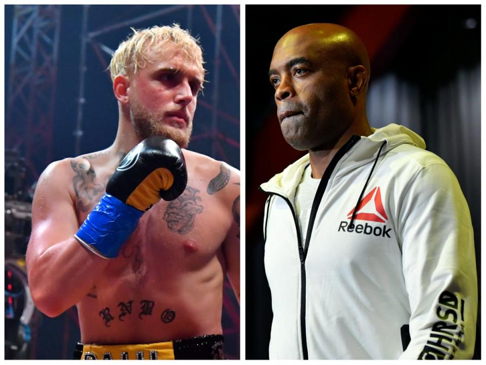 Jake Paul and Anderson Silva.