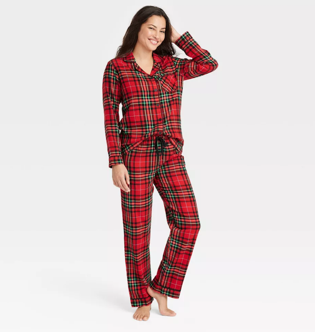 Women's Buffalo Check Flannel Matching Family Pajama Set