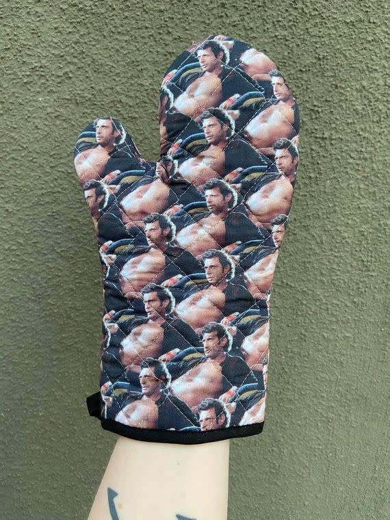 39) Nerdy Novelty Design Chef Goldblum-Inspired Oven Mitt