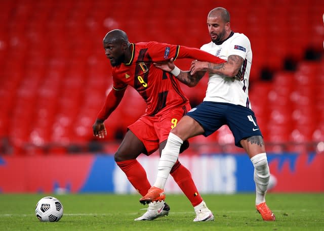 Kyle Walker, right, impressed against Belgium