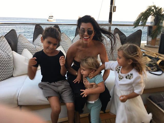 37) Kourtney with Mason, Penelope and Reign, May 2017