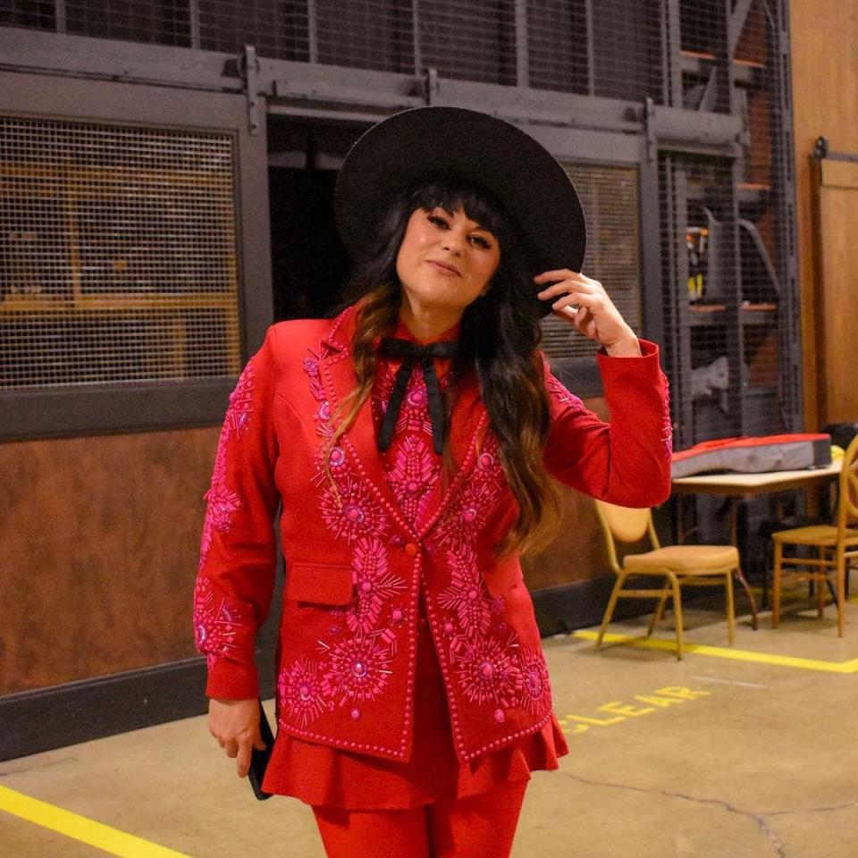 Shelly Fairchild, backstage at Grand Ole Opry in April. She teams with Ashley McBryde on the Judds' "Rockin' With the Rhythm of the Rain."