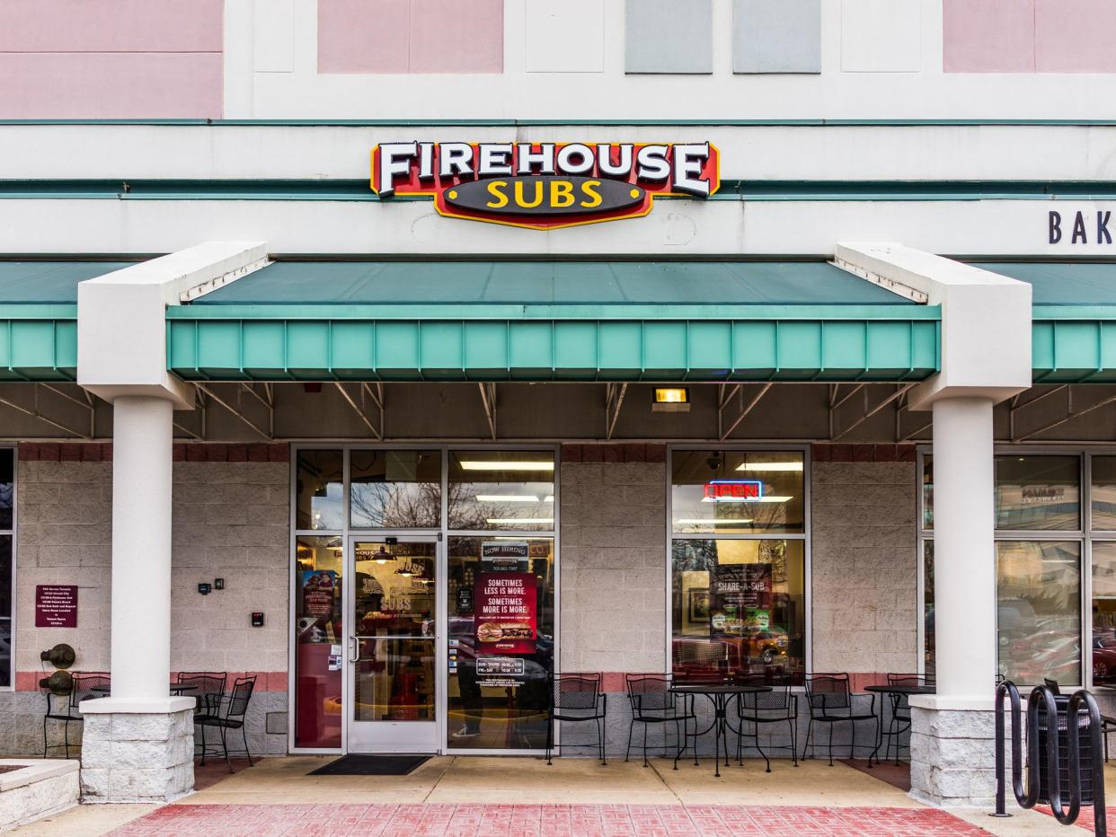 Firehouse subs restaurant facade