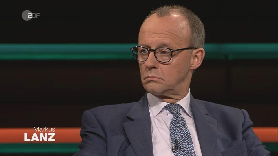 CDU-Chef Friedrich Merz wählte bei "Markus Lanz" harte Worte. Er pauschalisiere nicht, behauptete er, aber ihm ging es um eine "kleine Gruppe von Ausländern" - mit arabischem Background. (Bild: ZDF)