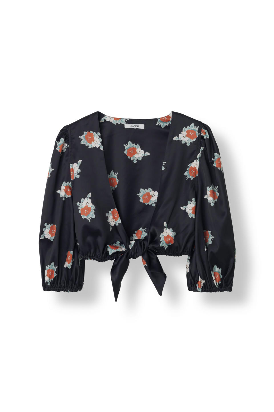 <p>The Ganni crop is more of a transeasonal piece than you may have realised. Team with high-waisted dark denim jeans and ankle boots.<br><em><a rel="nofollow noopener" href="http://www.ganni.com/en/glenmore-top/F2081.html?dwvar_F2081_color=Black#page=3-12&start=48" target="_blank" data-ylk="slk:Ganni;elm:context_link;itc:0;sec:content-canvas" class="link ">Ganni</a>, £120</em> </p>