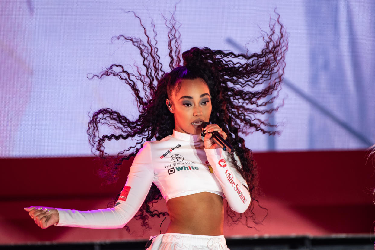 LIVERPOOL, ENGLAND - SEPTEMBER 01:  Leigh-Anne Pinnock of Little Mix performs on stage during day 3 of Fusion Festival 2019 on September 01, 2019 in Liverpool, England.  (Photo by Joseph Okpako/WireImage)