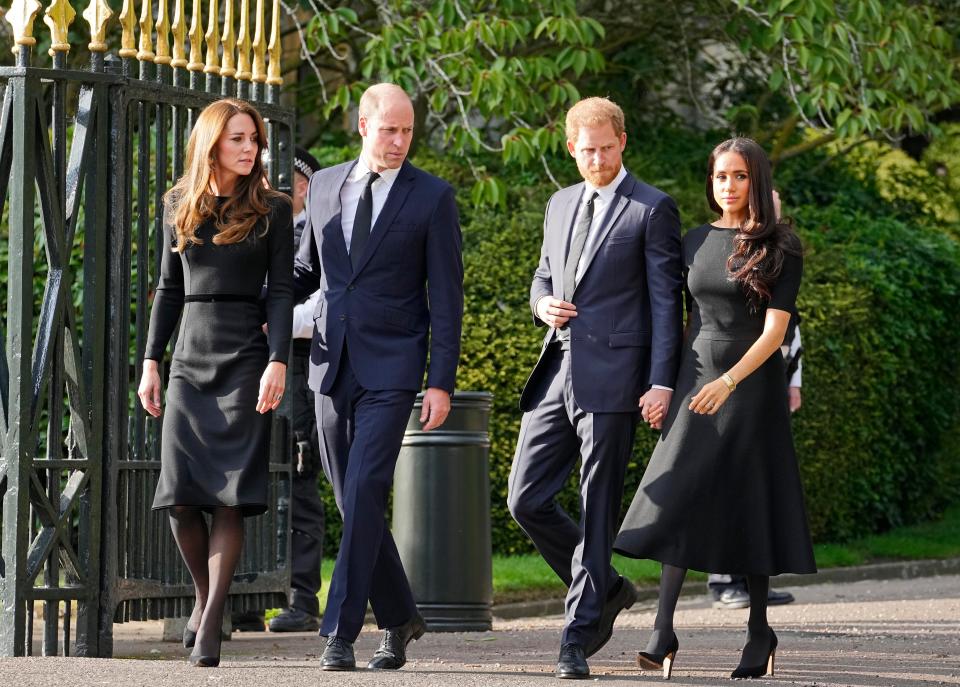 The Prince and Princess of Wales and Duke and Duchess of Sussex (Copyright 2022 The Associated Press. All rights reserved.)