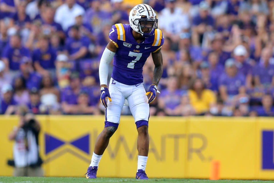 LSU safety Grant Delpit must clean up his tackling. (Getty Images)