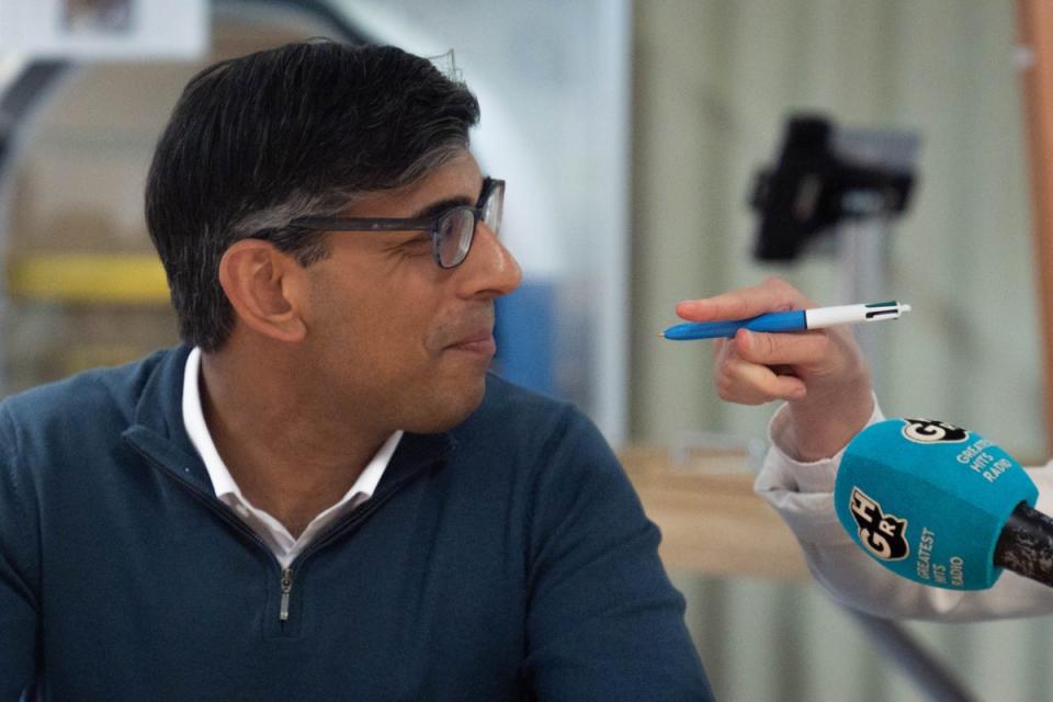 Prime Minister Rishi Sunak during a visit to Sizewell in Suffolk, while on the General Election campaign trail has a lot to think about (PA) (PA Wire)