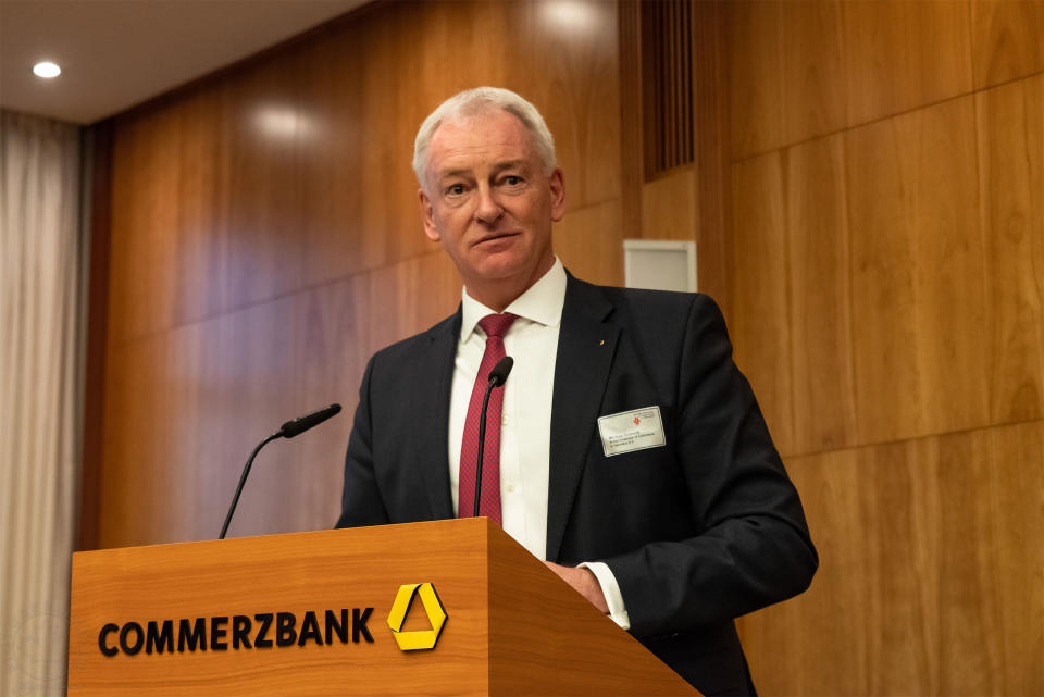 British Chamber of Commerce of Germany president Michael Schmidt speaks at the chamber’s 100-year anniversary, Berlin, January 24, 2019. Photo: PICTUREBLIND/Jürgen Sendel