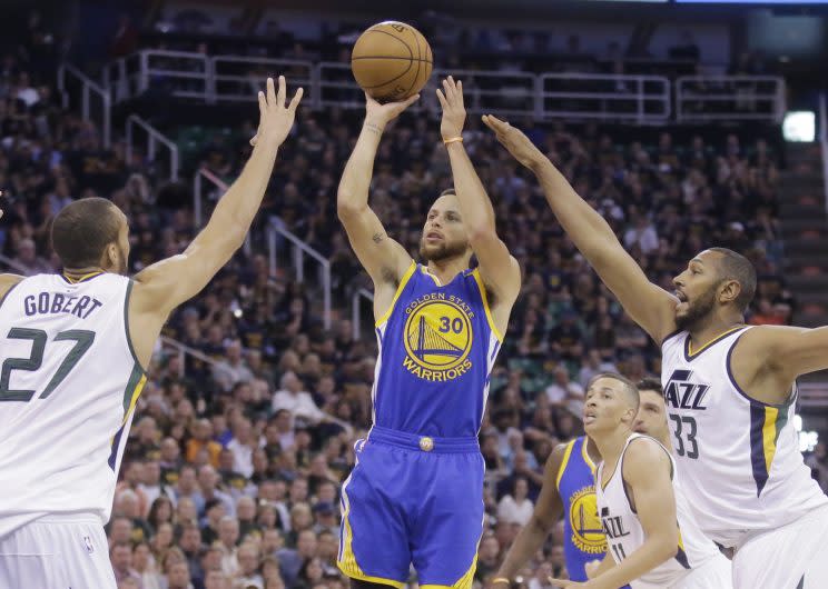 Stephen Curry and the Warriors kept the Jazz off-balance all series. (AP)