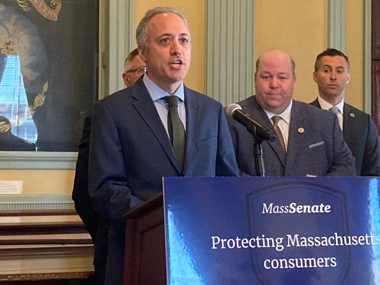 Senior Adviser for Climate and Energy at the Massachusetts Attorney General's Office Benny Meshoulam discussed the bill that would bar third-party electricity suppliers from soliciting new, individual consumers on the open market Thursday.