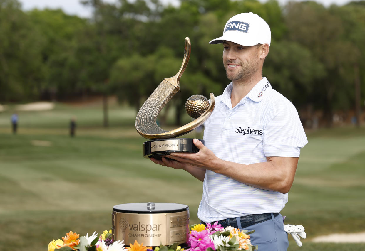 Taylor Moore picked up his first career PGA Tour victory with a comeback win at the Valspar Championship at Innisbrook Resort and Golf Club on March 19, 2023 in Palm Harbor, Florida. (Photo by Douglas P. DeFelice/Getty Images)