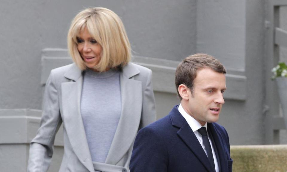 Emmanuel and Brigitte Macron leave their holiday home in Le Touquet.