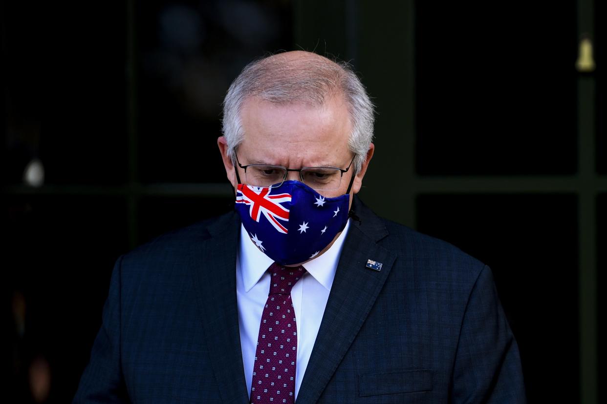 Australia’s PM Scott Morrison is fighting for his political survival (EPA)