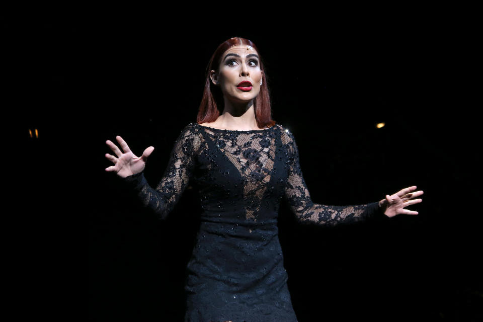 MEXICO CITY, MEXICO - OCTOBER 16: María León performs on stage during 'Chicago' Premiere at Teatro Telcel October 16, 2019 in Mexico City, Mexico.  (Photo by Adrián Monroy/Medios y Media/Getty Images)