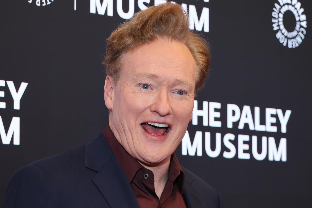 Conan O'Brien attends the PaleyLive - Globetrotting & Podcasting: Conan O'Brien's Life After Late-Night TV event at The Paley Museum on April 11, 2024 in New York City.