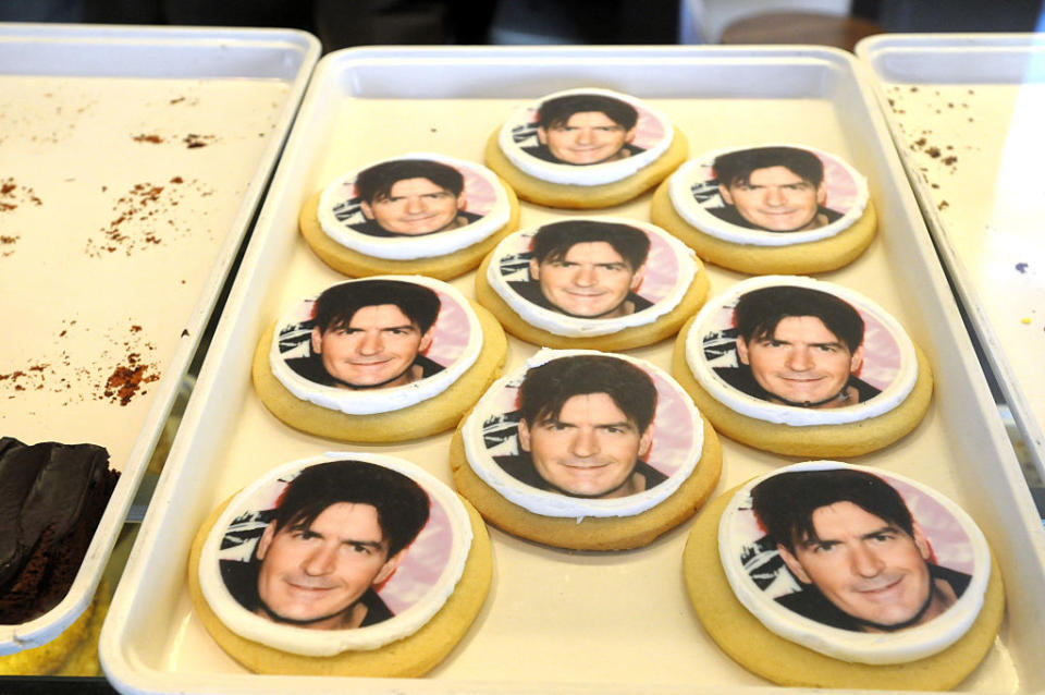 An L.A. bakery offered these Charlie Sheen cookies — which sold out — in March 2011. (Photo: Axel Koester/Corbis via Getty Images)