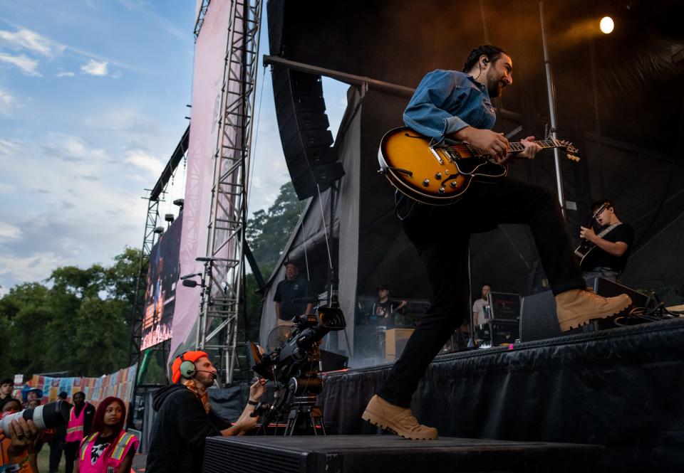 Noah Kahan takes the stage to perform at ACL Fest on Saturday in Zilker Park.