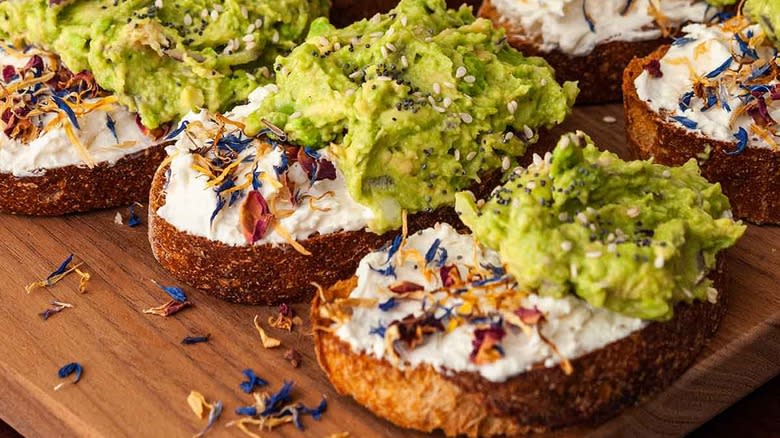 avocado toast with goat cheese