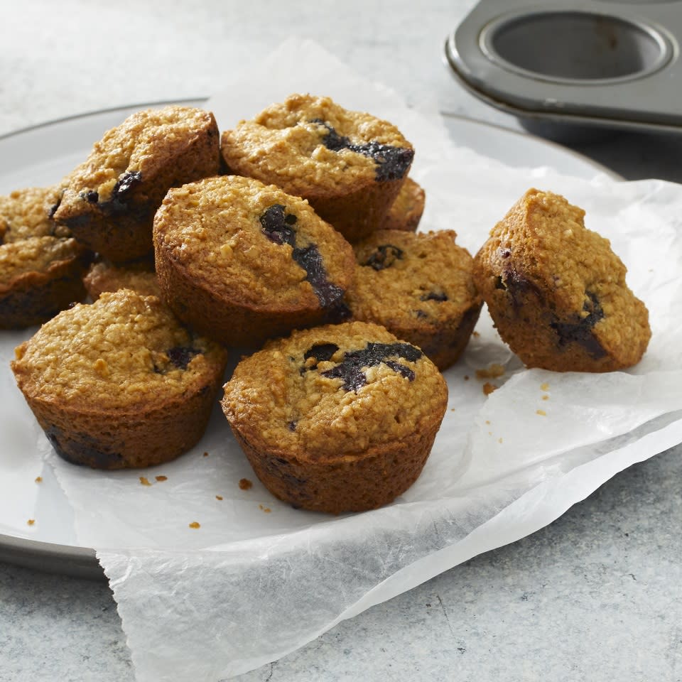 Vegan Flourless Blender Blueberry Mini Muffins