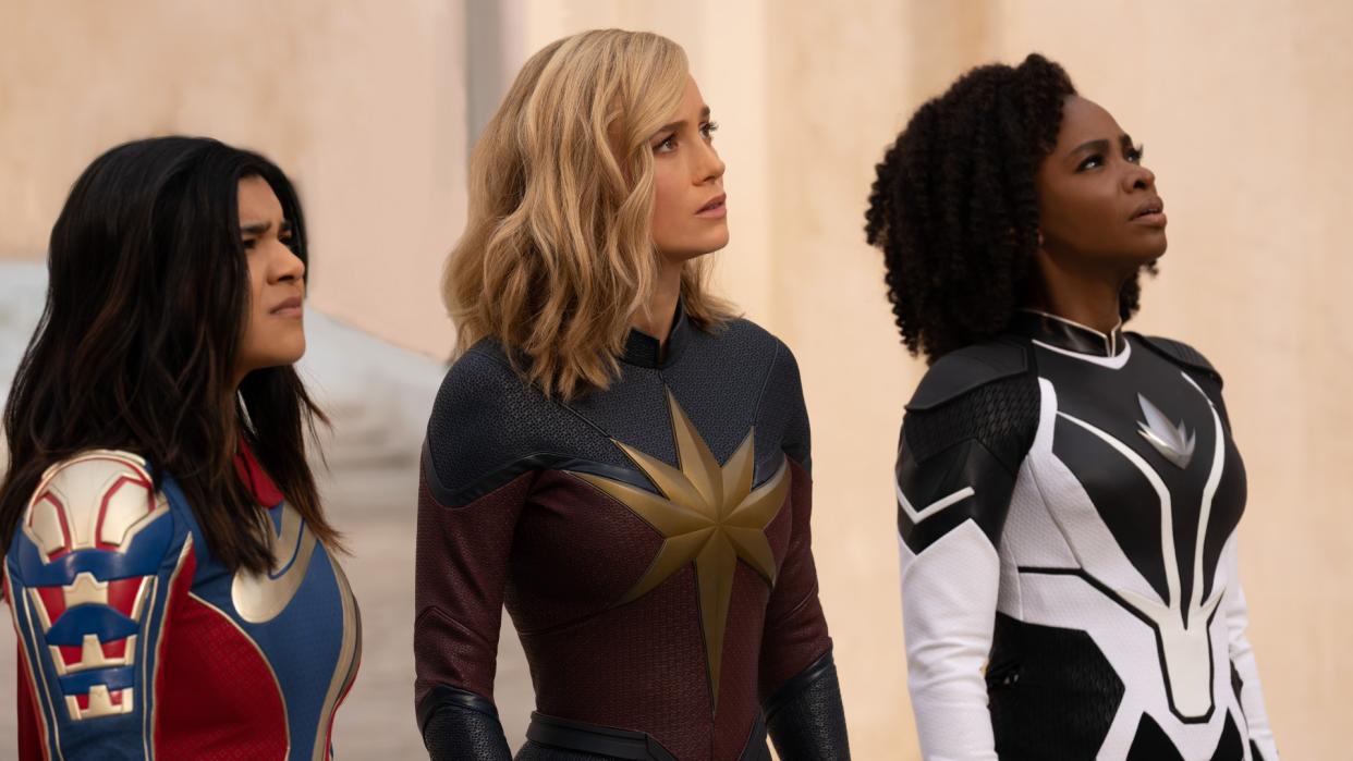  Carol Danvers, Kamala Khan, and Monica Rambeau in The Marvels. 