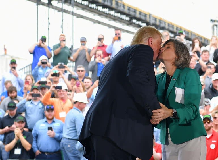 A Republican senator has admitted Donald Trump’s tweets telling four US congresswomen of colour to “go back” were racist – but says she backs him anyway.“I don’t appreciate the tweets,” said Joni Ernst of Iowa. “But I still support the president.”She added: “If you just look at his policies and what he’s been able to do, our economy is booming, and we’re really doing quite well as Americans.”Her comments – essentially placing economic success over racial equality – came on Tuesday as it emerged Mr Trump himself had told allies he was angry by the lack of support from Republicans backing his attack on New York’s Alexandria Ocasio-Cortez, Ilhan Omar of Minnesota, Ayanna Pressley of Massachusetts and Rashida Tlaib of Michigan.He is said to have warned that those not defending his stance may expect repercussions, according to the Politico website.The fallout from his original comments showed no sign of letting up by Wednesday.A day earlier, the House of Representatives “strongly condemned” Mr Trump’s language, with some Democrats renewing calls to launch impeachment proceedings.A vote passed by 240 – 187 approved a resolution saying “Donald Trump’s racist comments have legitimised fear and hatred of new Americans and people of colour”.It said it “strongly condemned” his remarks that said “our fellow Americans who are immigrants, and those who may look to the president like immigrants, should ‘go back’ to other countries”.But Mr Trump appeared unconcerned by the rebuke – and once again took to Twitter to double down on his comments.“If you really want to see statements,” he wrote hours after the vote, “look at the horrible things they said about our Country, Israel, and much more. They are now the top, most visible members of the House Democrats, who are now wedded to this bitterness and hate.”If followed similar comments made when asked about his original tweet at the White House on Monday.“As far as I’m concerned if you hate our country, if you’re not happy here, you can leave,” he said.The same evening, the four women – now nicknamed “the squad” by US media – held their own press conference, urging people not to be “distracted” by the president’s actions.“He would love nothing more than to divide our country based on race, religion, gender, orientation, or immigration status,” said Ms Omar.