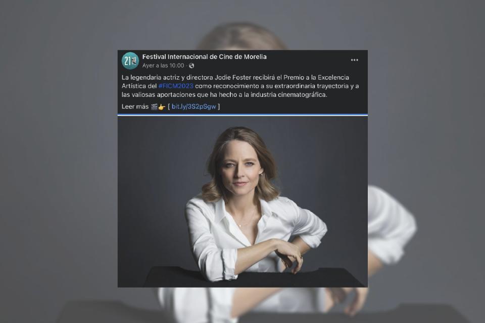 "La legendaria actriz y directora Jodie Foster recibirá el Premio a la Excelencia Artística del FICM2023 como reconocimiento a su extraordinaria trayectoria y a las valiosas aportaciones que ha hecho a la industria cinematográfica".