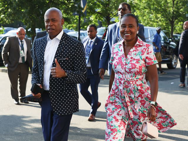 Jean Catuffe/GC Images Eric Adams and his girlfriend Tracey Collins attend Day 1 of the US Open 2022 at the USTA Billie Jean King National Tennis Center on August 29, 2022 in Queens, New York City.