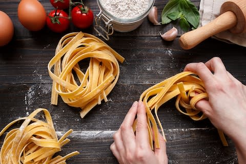 A pasta making class - Credit: AP