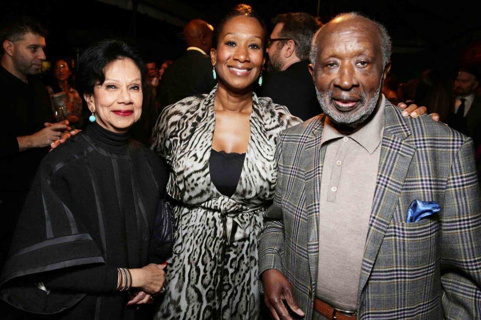 <p>Eric Charbonneau/Shutterstock</p> Nicole Avant with her parents, Jacqueline and Clarence, during happier times in 2015.