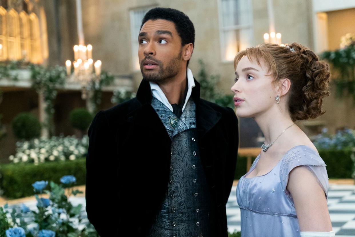 The Duke of Hastings and Daphne Bridgerton in Bridgerton. (Credit: Netflix)