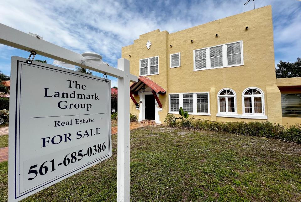 A home for sale in West Palm Beach, Tuesday, January 25, 2022.