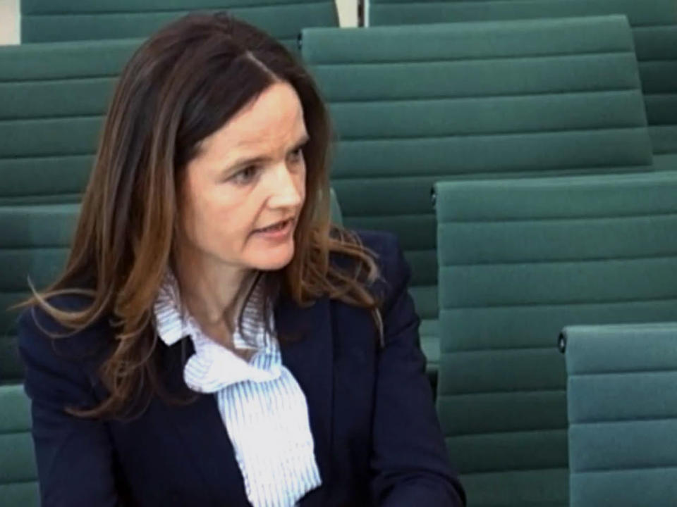 Bank of England deputy governor Charlotte Hogg at her meeting with the Treasury Select Committee last week: PA