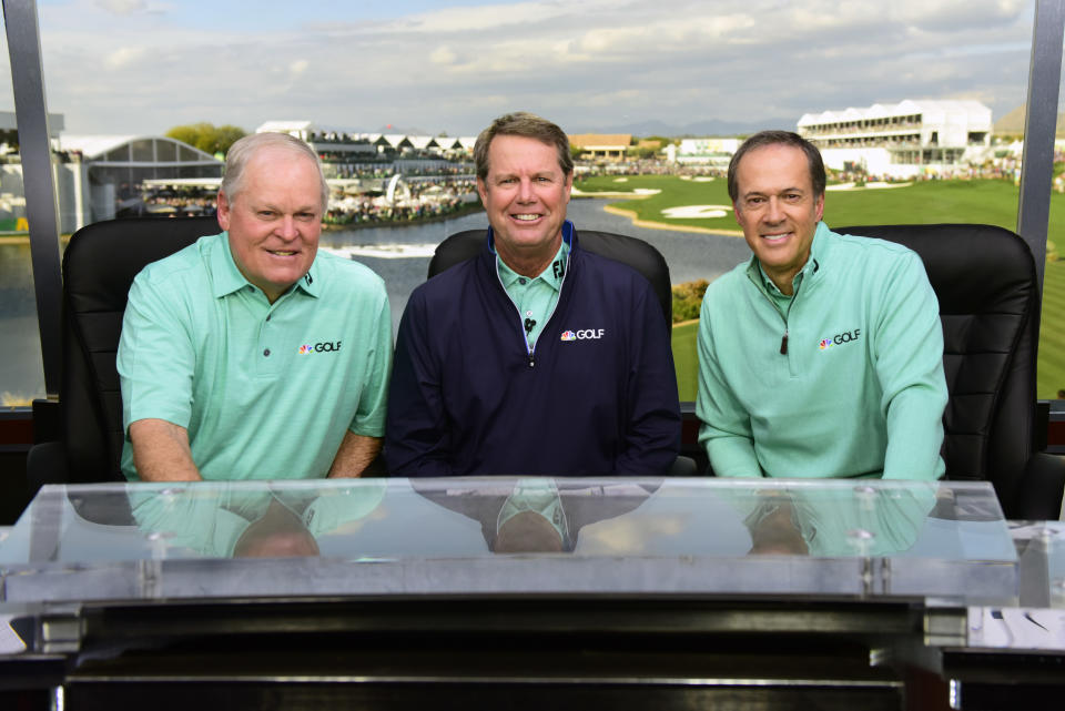 Johnny Miller, Paul Azinger, Dan Hicks, NBC