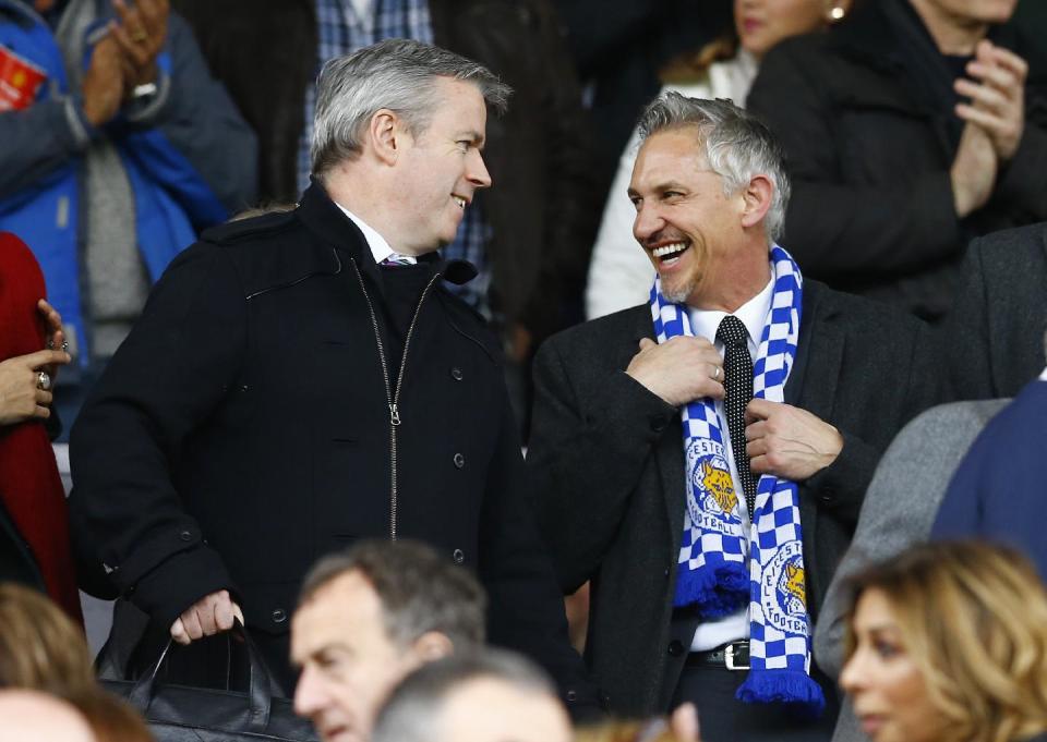 Britain Football Soccer - Manchester United v Leicester City - Barclays Premier League - Old Trafford - 1/5/16 Gary Lineker in the stands Reuters / Darren Staples Livepic EDITORIAL USE ONLY. No use with unauthorized audio, video, data, fixture lists, club/league logos or "live" services. Online in-match use limited to 45 images, no video emulation. No use in betting, games or single club/league/player publications. Please contact your account representative for further details.