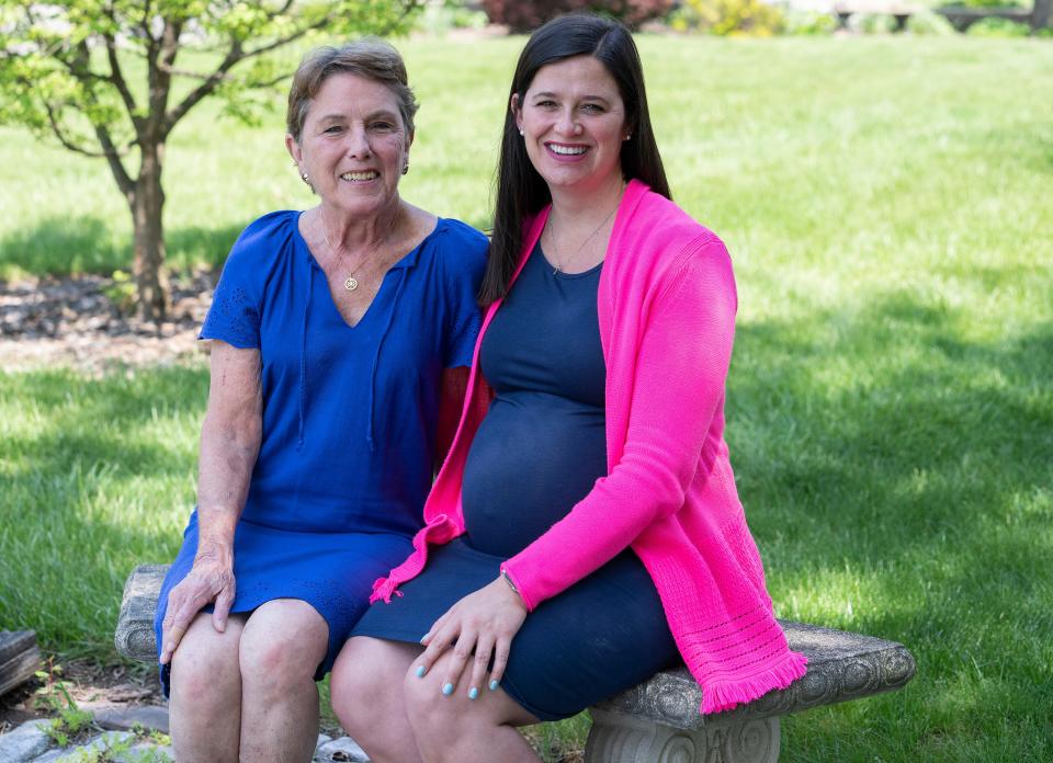 Mary Ginn Ryan and her daughter Courtney Ryan sit in front of the St. Mary Magdalene Catholic School where Courtney is the principal. Mary runs SPICE, Special People in Catholic Education, a non-profit that is meant to support students with different learning needs in the Catholic community.