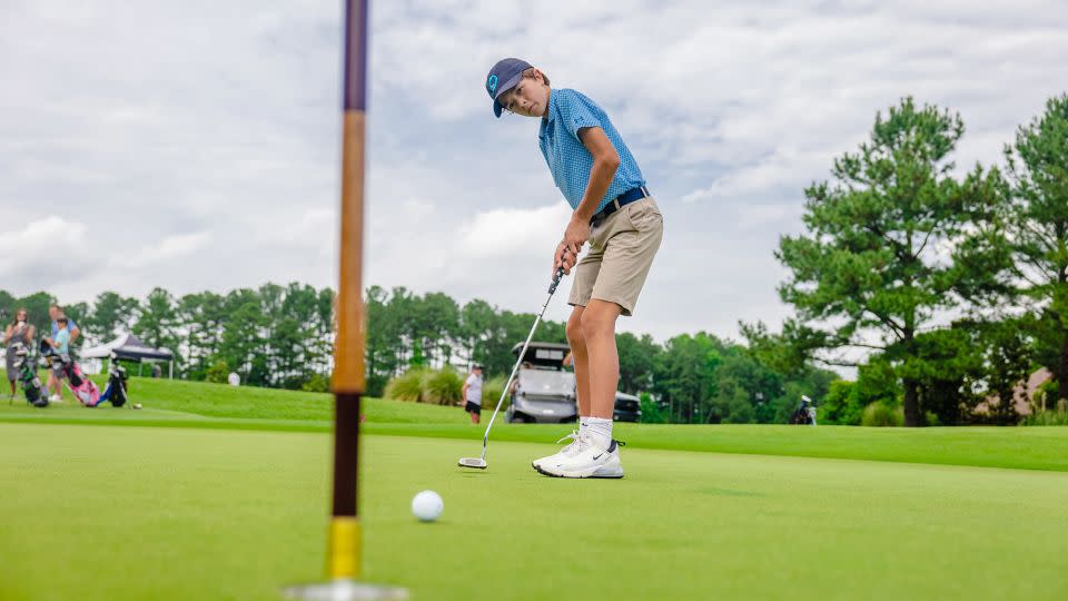 Kids in Invited's Crush it! Junior Golf program took part in an event at Hasentree Country Club in Wake Forest, North Carolina, in May. - Invited Clubs