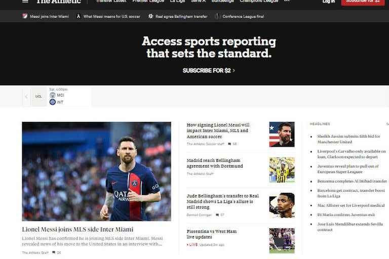 Los principales medios de Estados Unidos se hicieron eco del anuncio de Messi